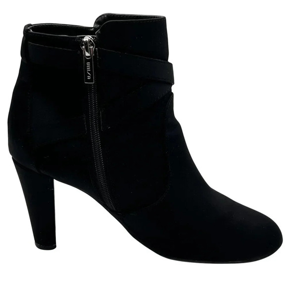 Unisa Unryder Womens 8.5M Black Ankle Bootie Buckle Straps Zip up Biker Boots - Picture 6 of 16